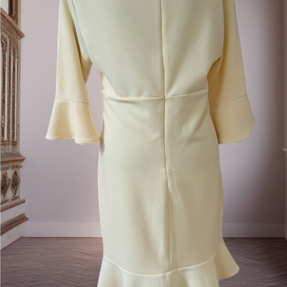 Betsey Johnson yellow cream  Bell Sleeve Dress - Picture 7 of 16